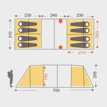 Blue HI-GEAR Refurbished Zenobia 8 Nightfall Tent