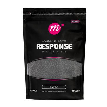 Black MAINLINE ISO Fish Response Pellets 5mm 1kg
