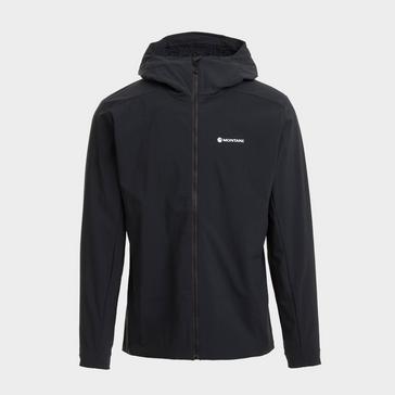 black Montane Men's Khamsin Hooded Softshell Jacket