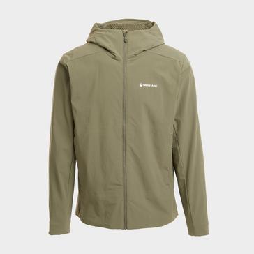 Khaki Montane Men's Khamsin Hooded Softshell Jacket