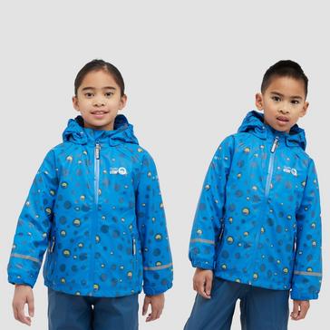 Blue Spotty otter Kids’ Forest Leader Insulated Printed PU Jacket