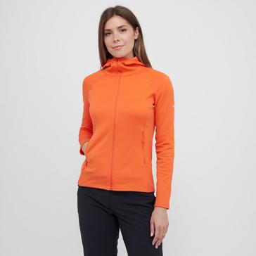 Orange Montane Women’s Fury Lite Hooded Fleece Jacket