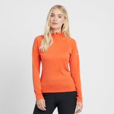 Orange Montane Women's Dart Zip Neck T-Shirt