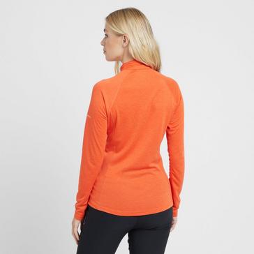 Orange Montane Women's Dart Zip Neck T-Shirt