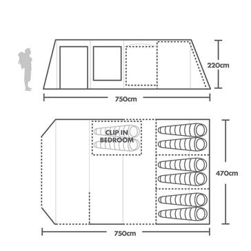  Berghaus Refurbished Telstar 8 Nightfall Air Tent