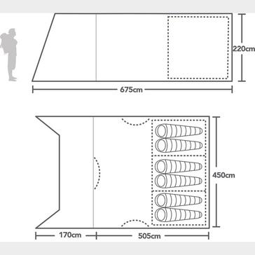  Berghaus Refurbished 600XL Nightfall Air Tent