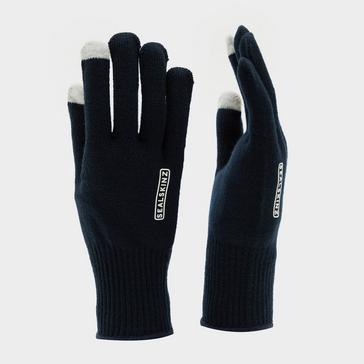 Blue Sealskinz Men's Hanworth Merino Gloves