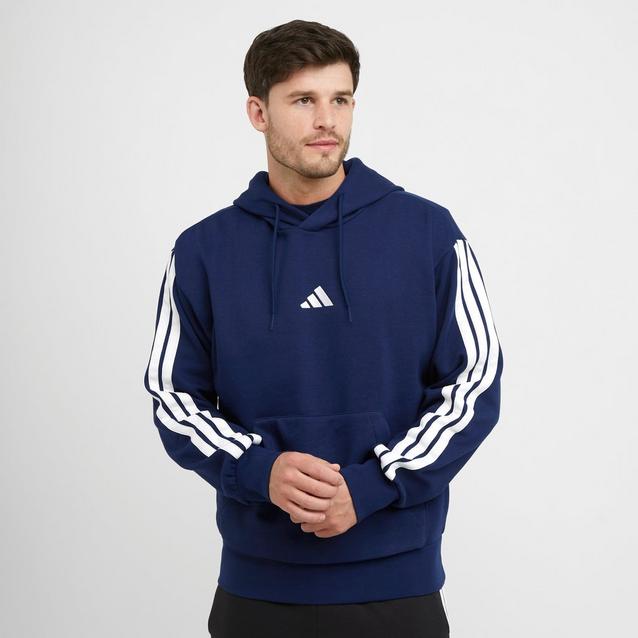 adidas Men's Essentials 3-Stripes Fleece Sweatshirt Blacks
