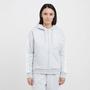 White adidas Women's Essentials 3-Stripes Full-Zip Fleece Hoodie