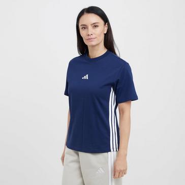 Navy adidas Women's Essentials 3-Stripes Cotton T-Shirt