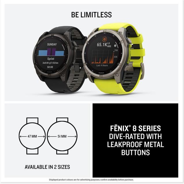 Garmin fenix® Sapphire Solar Edition 47mm GPS Smartwatch Millets