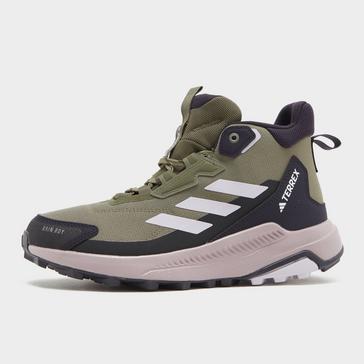 Green adidas Terrex Men's Anylander Mid RAIN.RDY Hiking Shoes