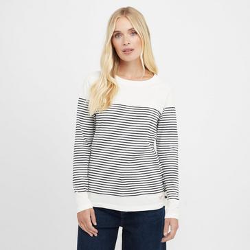 White Crew clothing Women's Cassandra Stripe Top