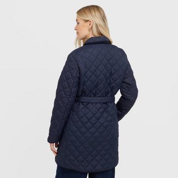 Navy Crew clothing Women’s Belted Diamond Quilted Jacket