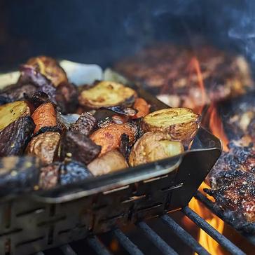 Silver Weber Deluxe Grilling Basket