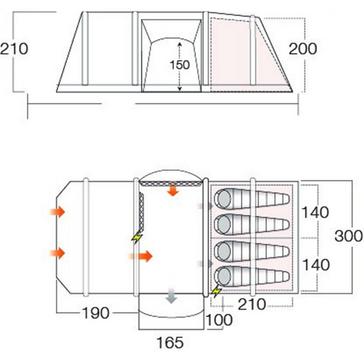  VANGO Refurbished Alderley Air 450 Tent