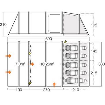  VANGO Refurbished Dovedale Air 550XL Tent