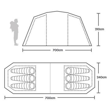  Eurohike Refurbished Zenobia 6 Nightfall Tent