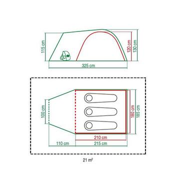  COLEMAN Refurbished Kentmere Pro 3+ BlackOut Tent