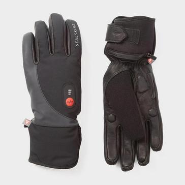 Black Sealskinz Upwell Heated Cycling Gloves