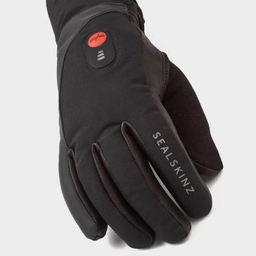 Black Sealskinz Upwell Heated Cycling Gloves