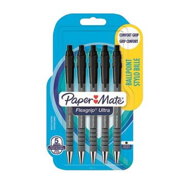 Black Papermate Flexgrip Pens 5 Pack