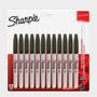 Black Sharpie Fine Permanent Marker Pens Black 12 Pack