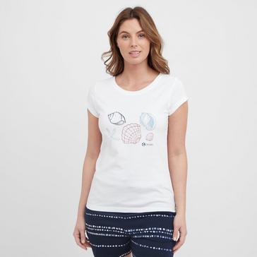 White One Earth Women’s Shell Print Tee 