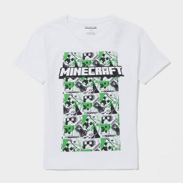 White Minecraft Kids’ Minecraft Graffiti T-Shirt