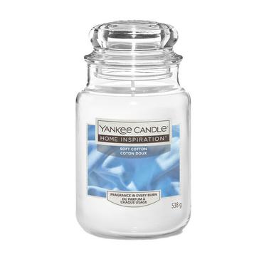 White Yankee candle Soft Cotton Large Jar