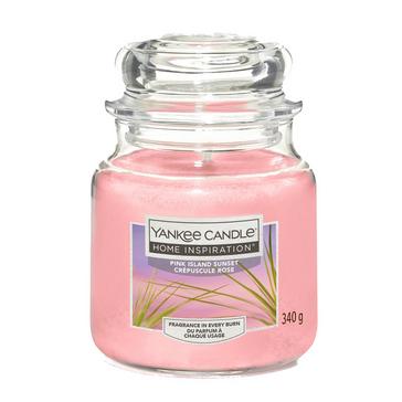 Pink Yankee candle Pink Island Sunset Medium Jar