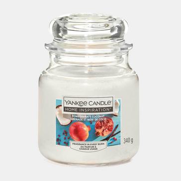 White Yankee candle Pomegranate Coconut Medium Candle 340g