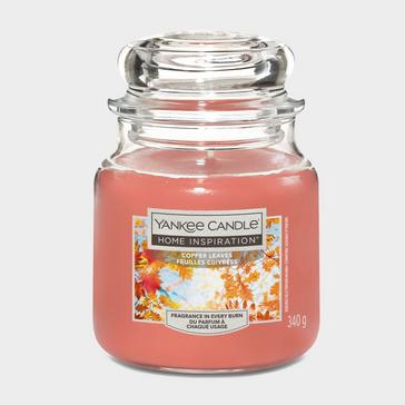 Orange Yankee candle Copper Leaves Medium Jar