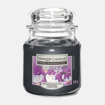 Black Yankee candle Midnight Magnolia Medium Jar 