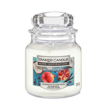 White Yankee candle Candle Pomegranate Coconut Small Jar