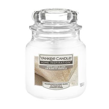 White Yankee candle White Linen Small Jar