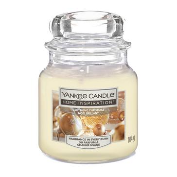 White Yankee candle Glistening Christmas Small Jar