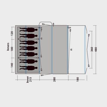 Green Outwell Sundale 7PA Air Tent