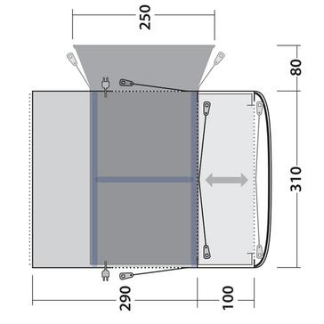 Green Outwell Jonesville 290SA Flex Driveaway Awning