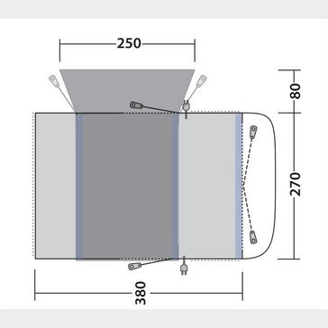 Grey Outwell Wolfburg 380 Air Drive Away Awning