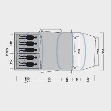 Green Outwell Jacksondale 5PA Air Tent