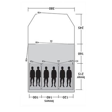 Green Outwell Norwood 6 Tent