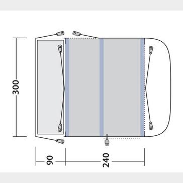 Grey Outwell Newburg 240 Air Drive Away Awning