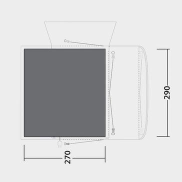 Black Outwell Jonesville 290SA Footprint Groundsheet