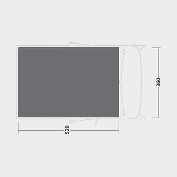 Black Outwell Wyoming 6 Footprint Groundsheet