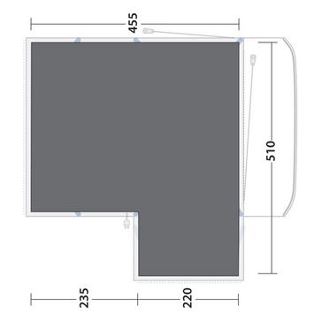 Black Outwell Hartsdale 6PA Footprint Groundsheet 390cm x 455cm