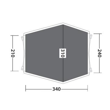 Black Outwell Woodcrest Awning Footprint Groundsheet - 360cm x 330cm x 220cm