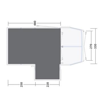  Outwell Mountain Lake 5ATC Footprint Groundsheet 330cm x 480cm