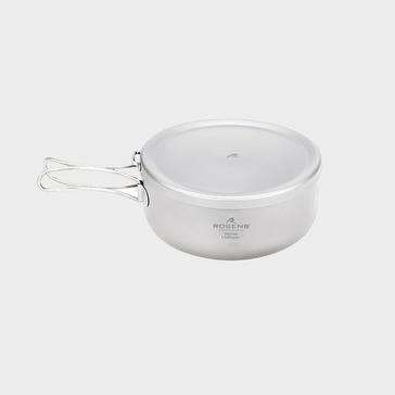 Silver Robens Ori Titanium Pot with Plate Lid