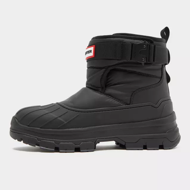 Hunter Women s Intrepid Short Buckle Snow Boots Blacks
